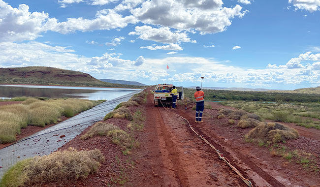 Geophysical survey for dams and embankments geotechnical investigation