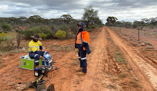 Electrical resistivity imaging data profile from geophysical survey