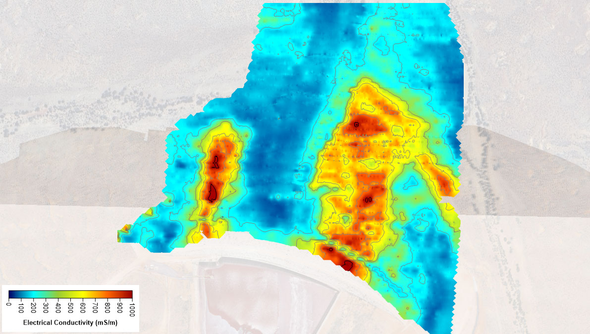 Geophysical data from mining hydrogeology investigation