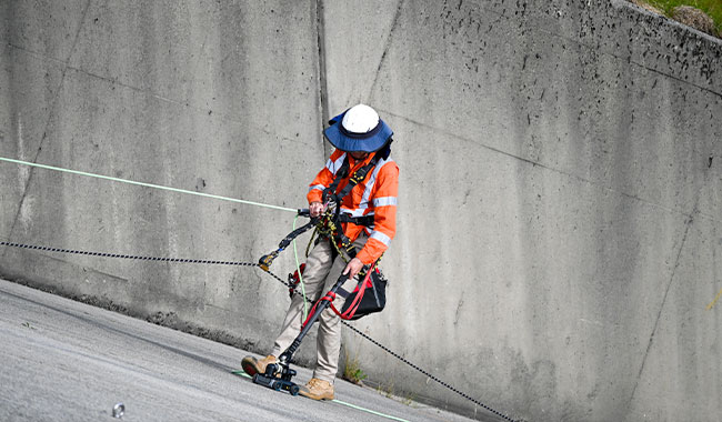 Ground penetrating radar (GPR) used in non-destructive structural investigation