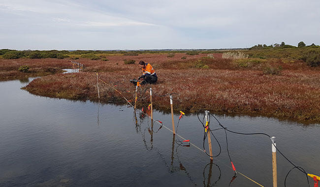 Geophysical survey for groundwater and aquifer characterisation