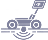 Ground penetrating radar equipment scanning below the surface
