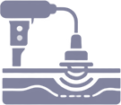 Non-destructive testing equipment inspecting subsurface structures