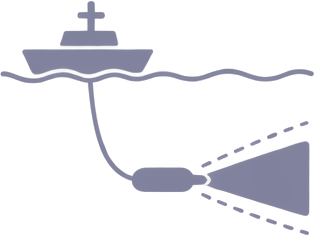 Side scan sonar marine geophysical survey