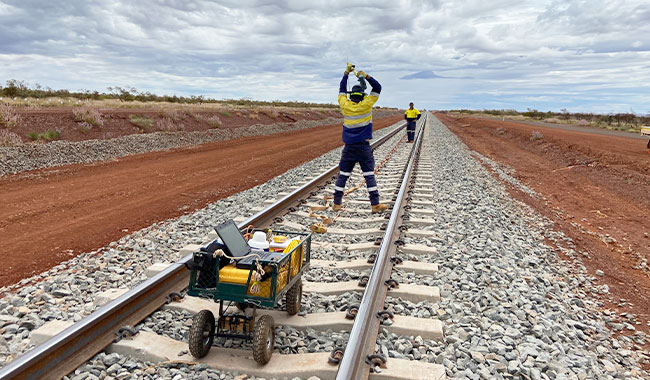 Geophysical survey along linear infrastructure corridor