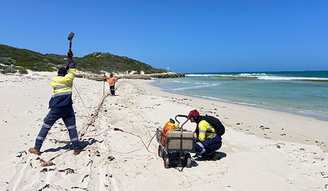 Multi-channel analysis of surface waves (MASW) survey for shear wave velocity profiling