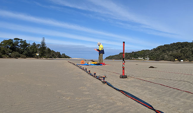 Geophysical survey along pipeline corridor for energy infrastructure