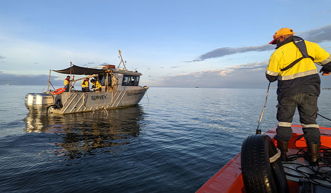Geophysical survey for sediment thickness and stratigraphy mapping