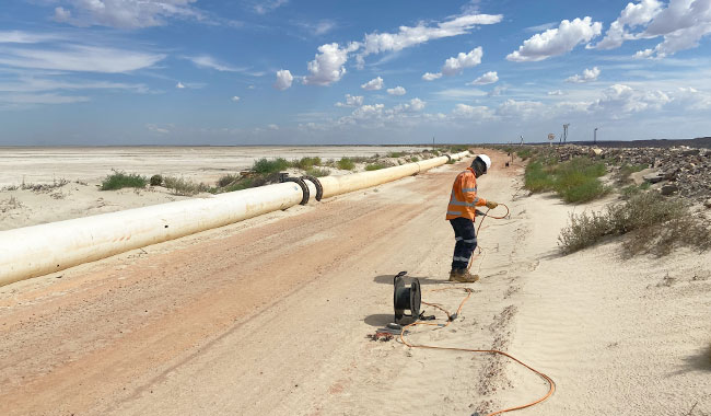 Geophysical survey for seepage and flow pathway investigation