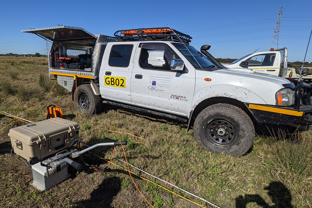 Seismic reflection geophysics survey at viaduct site
