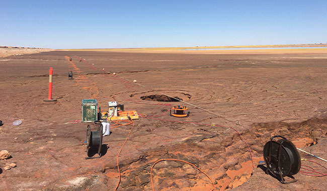 Geophysical survey for void and cavity detection in mining
